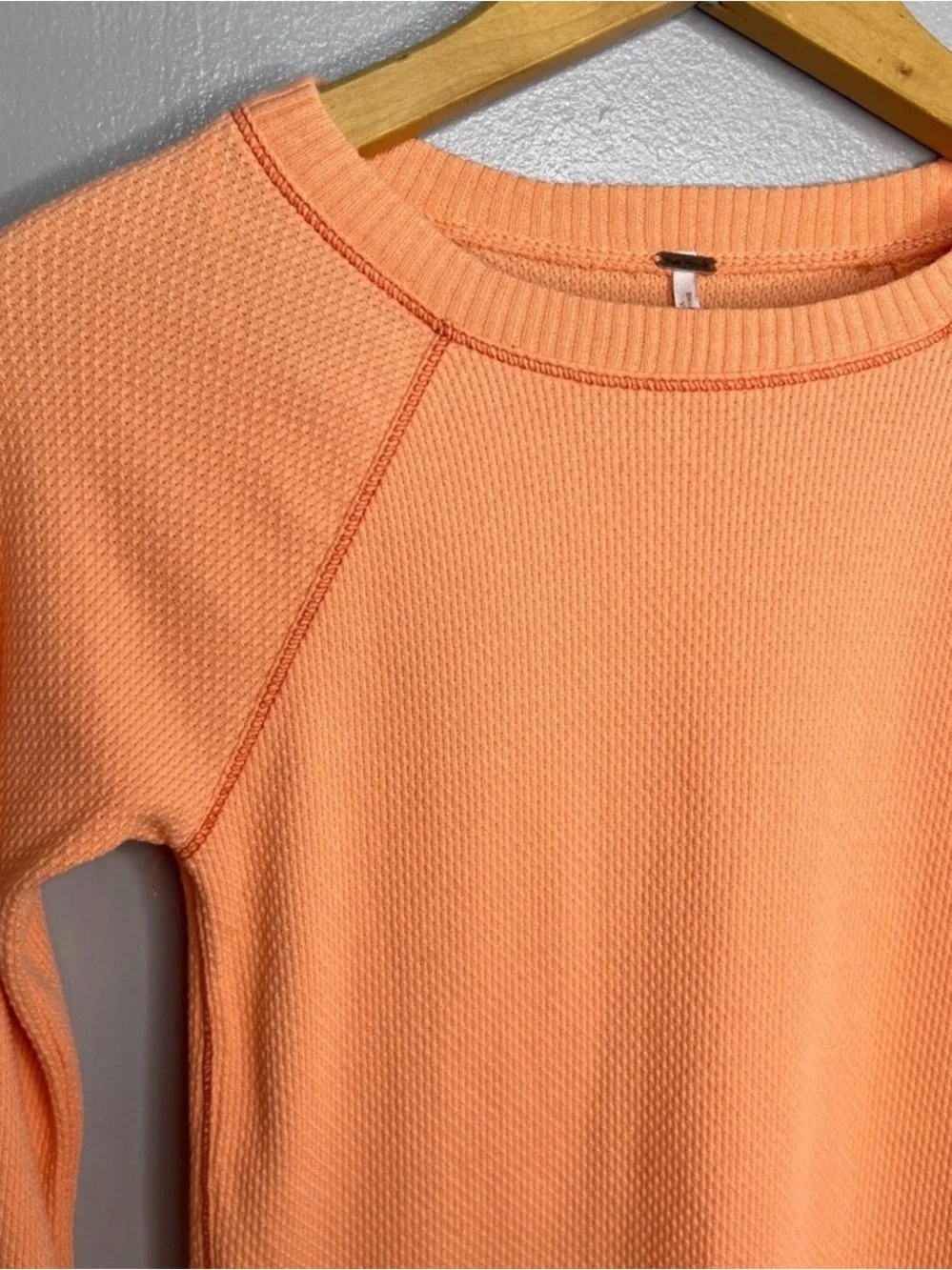 FREE PEOPLE In The Mix Cuff Thermal Top - Small